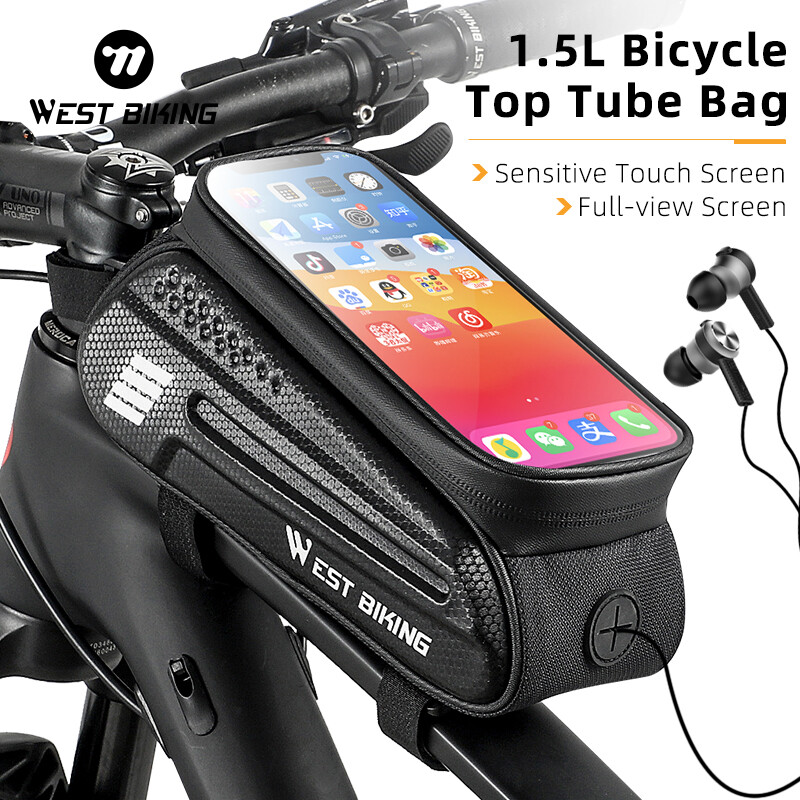 WEST BIKING Top Tube Bike Bag Waterproof Bike Bag MTB Road Bike Bags Frame Bag Bicycle Front Frame Bag Bike Accessories - ยี่ห้อ West Biking ราคา 316 บาท*ส่งฟรี