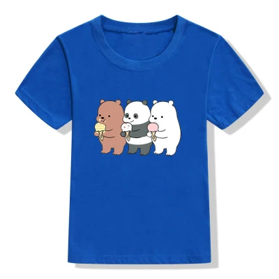 We Bare Bears Print Kids T Shirts Cute Cartoon Girls Boys Short Sleeve 2021 Summer Unisex Casual Tops Tee (3)
