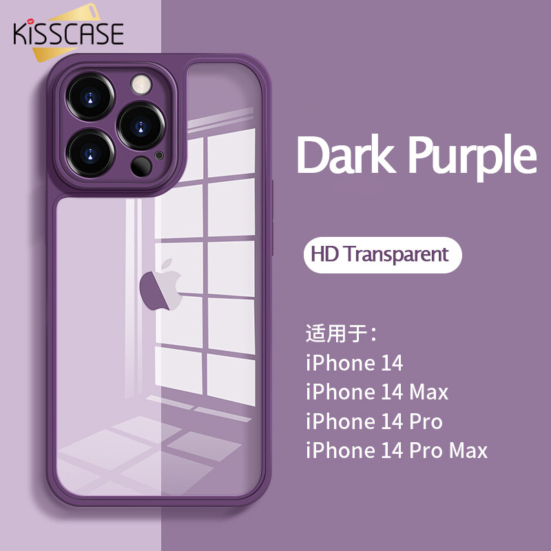 KISSCASE Ốp Lưng Cho iPhone 14 Pro Max Ốp Lưng Điện Thoại Mỏng Trong Suốt Chống Sốc Áo Giáp Sang Trọng Cho iPhone 13 11 12 13 Pro Max Mini X Xs XR Ốp Lưng Trong Suốt Chống Sốc Silicone Kẹo Ngọt