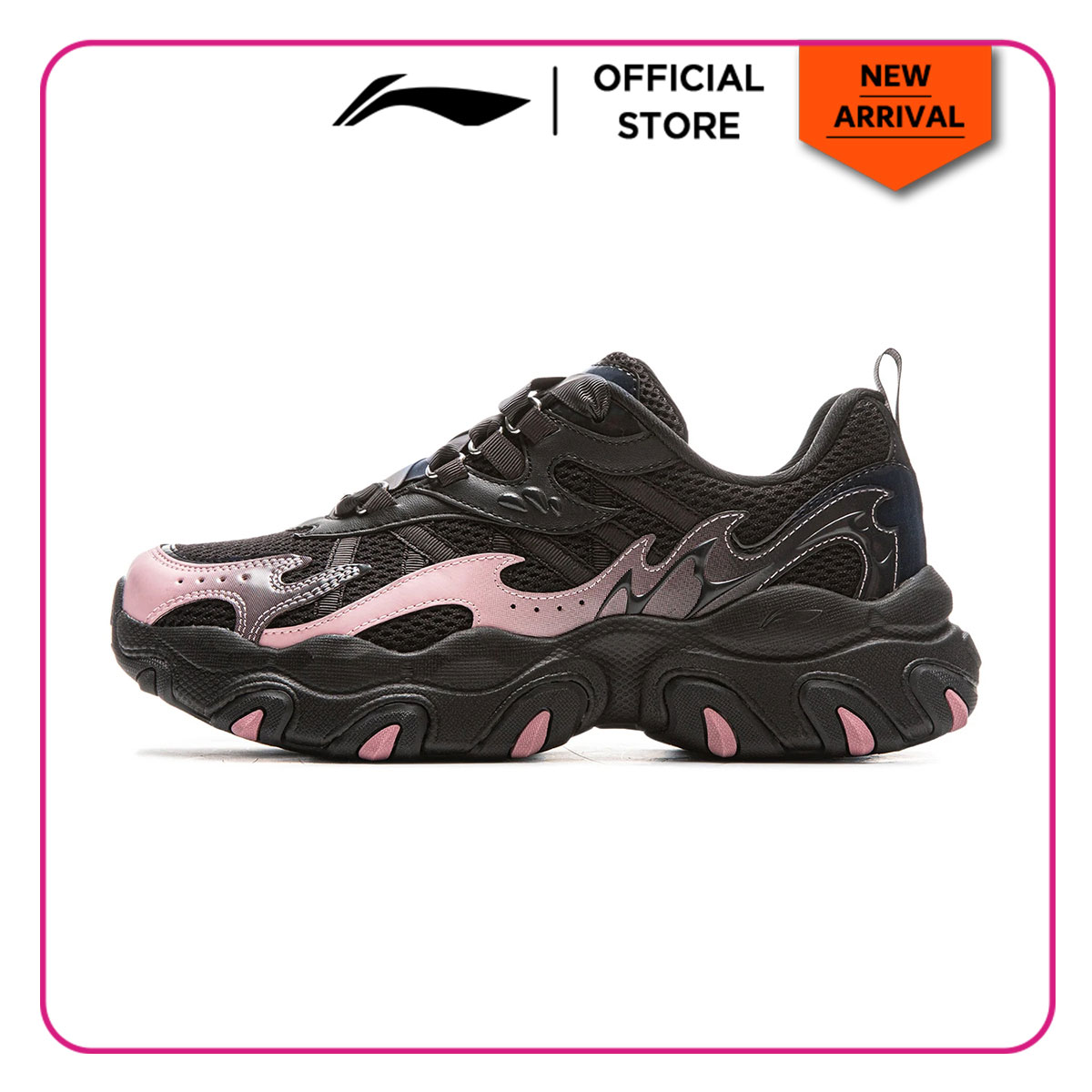 LI-NING Women's Shoes Sports Shoes Casual Shoes Thick-Soled Shoes Fashion Mesh Breathable Shoes AGCV398 ราคา 2,799 บาท*ส่งฟรี