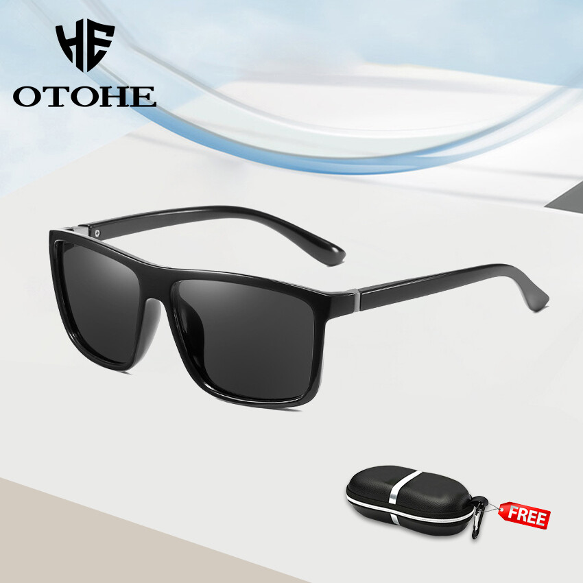 OTOHE Men Sunglasses Polarized Classical Fashion Glasses UV400 Sunglasses Outdoor Activities Sports Sunglasses Driving Fishing Racing Eyewear Non-slip PC Temples Sun Glasses