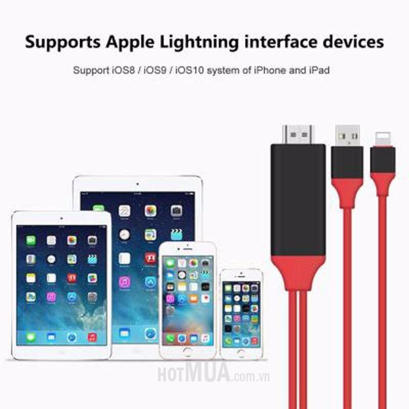Dây chuyển lightning ra HDMI, iphone ra HDMI 4