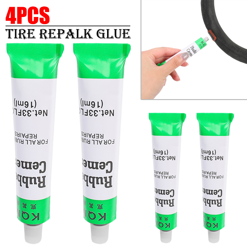 4Pcs 16ml Tire Repair Glue Universal Car Motorcycle Bike Inner Tube Puncture Repairing Agent Portable Emergency Tyre Patching Tool