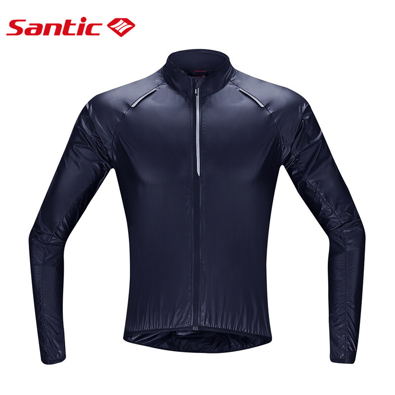 Santic Áo Khoác Da Đạp Xe Cho Nam Áo Gió Nhẹ Chống Nước & Chống Gió Có Thể Nhìn Thấy Áo Khoác Chạy Xe Đạp Leo Núi Có Thể Đóng Gói M0C07033