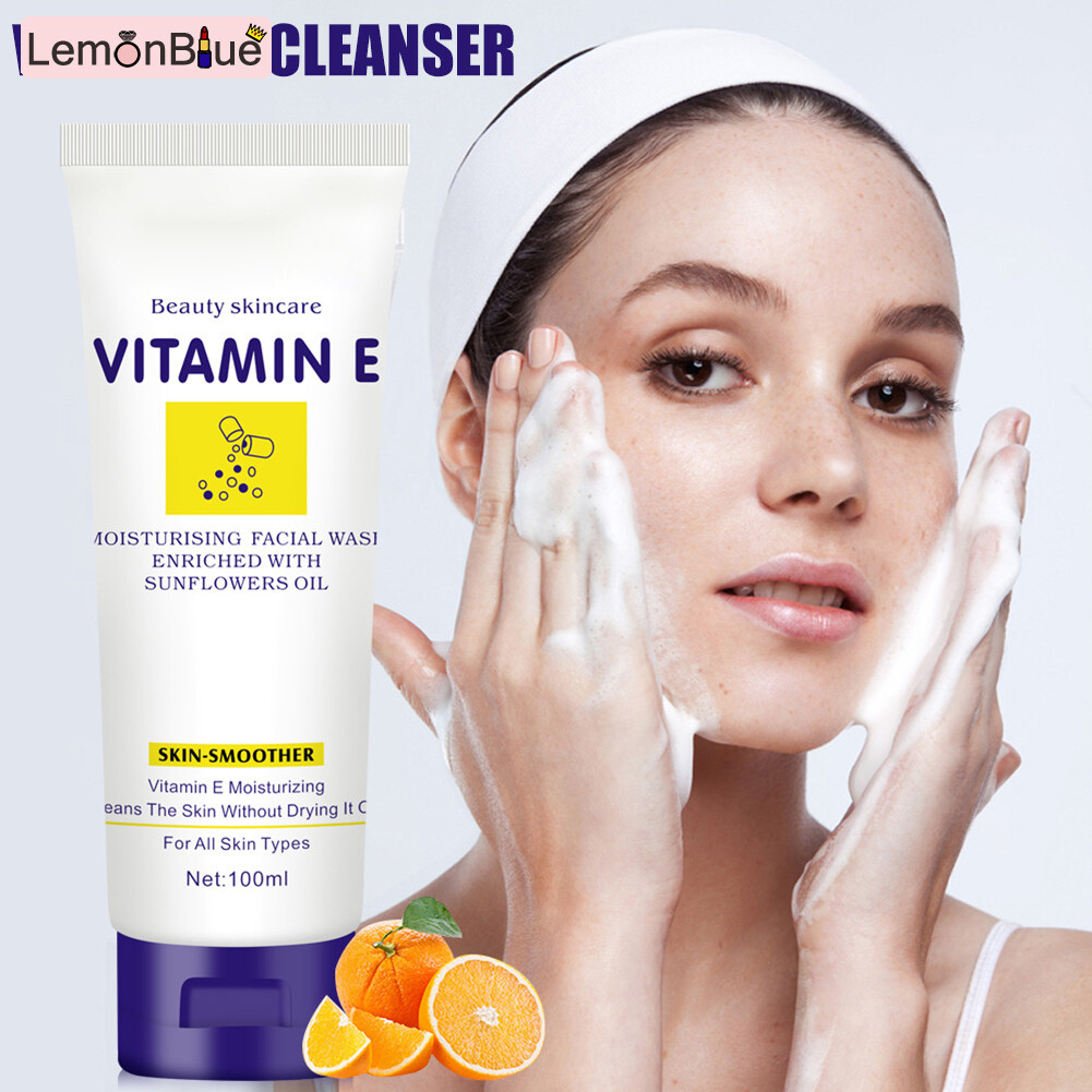 Gambar LemonBlue Vitamin E Gentle Facial Wash Moisturizing Oil Controlling Cleanser for Men and Women