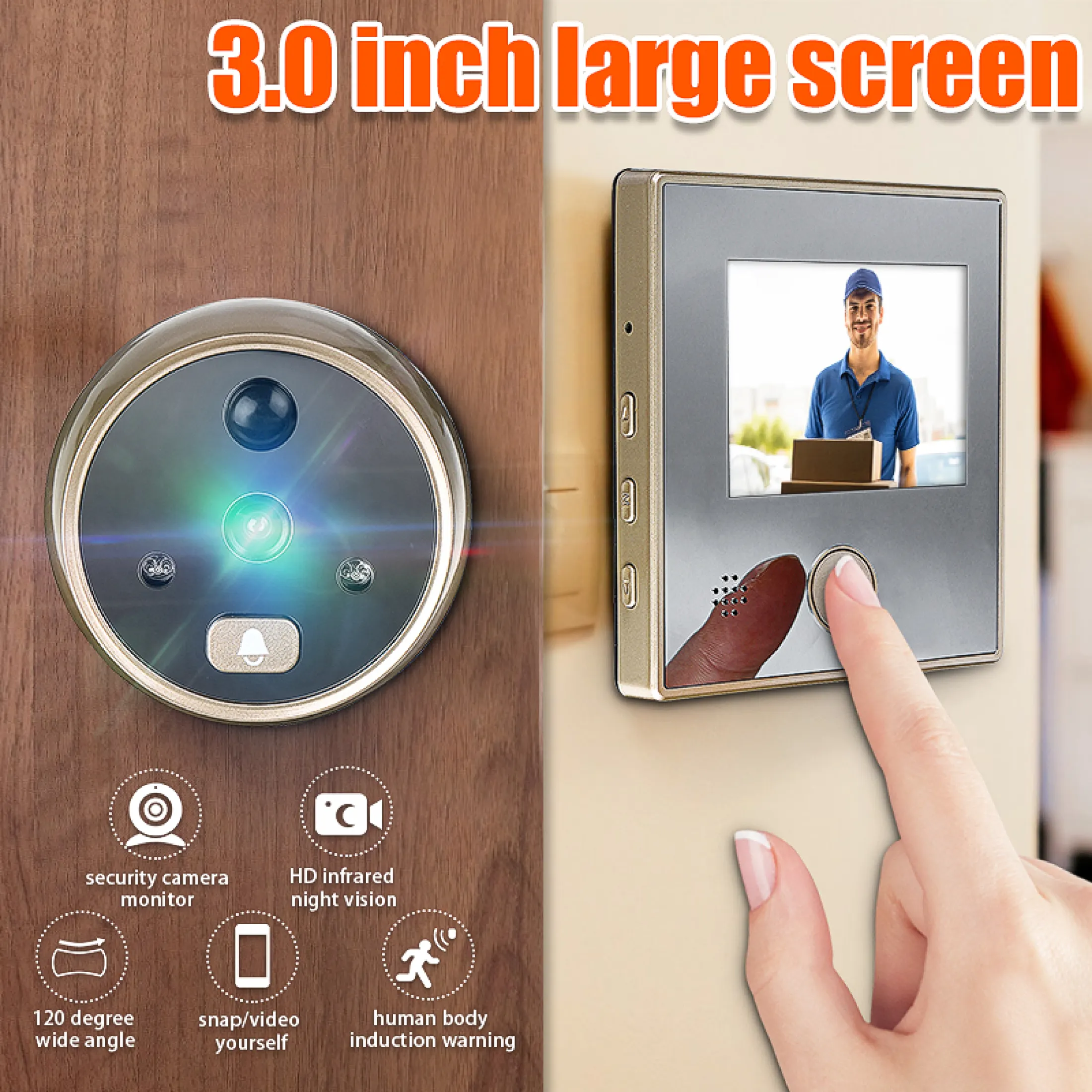 peephole video camera recorder