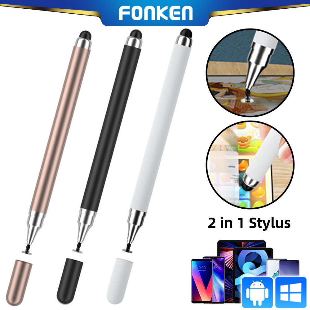 Fonken 2 trong 1 bút cảm ứng phổ thông cho máy tính bảng di động điện thoại android ios i-pad phụ kiện bảng vẽ màn hình cảm ứng điện dung bút cảm ứng