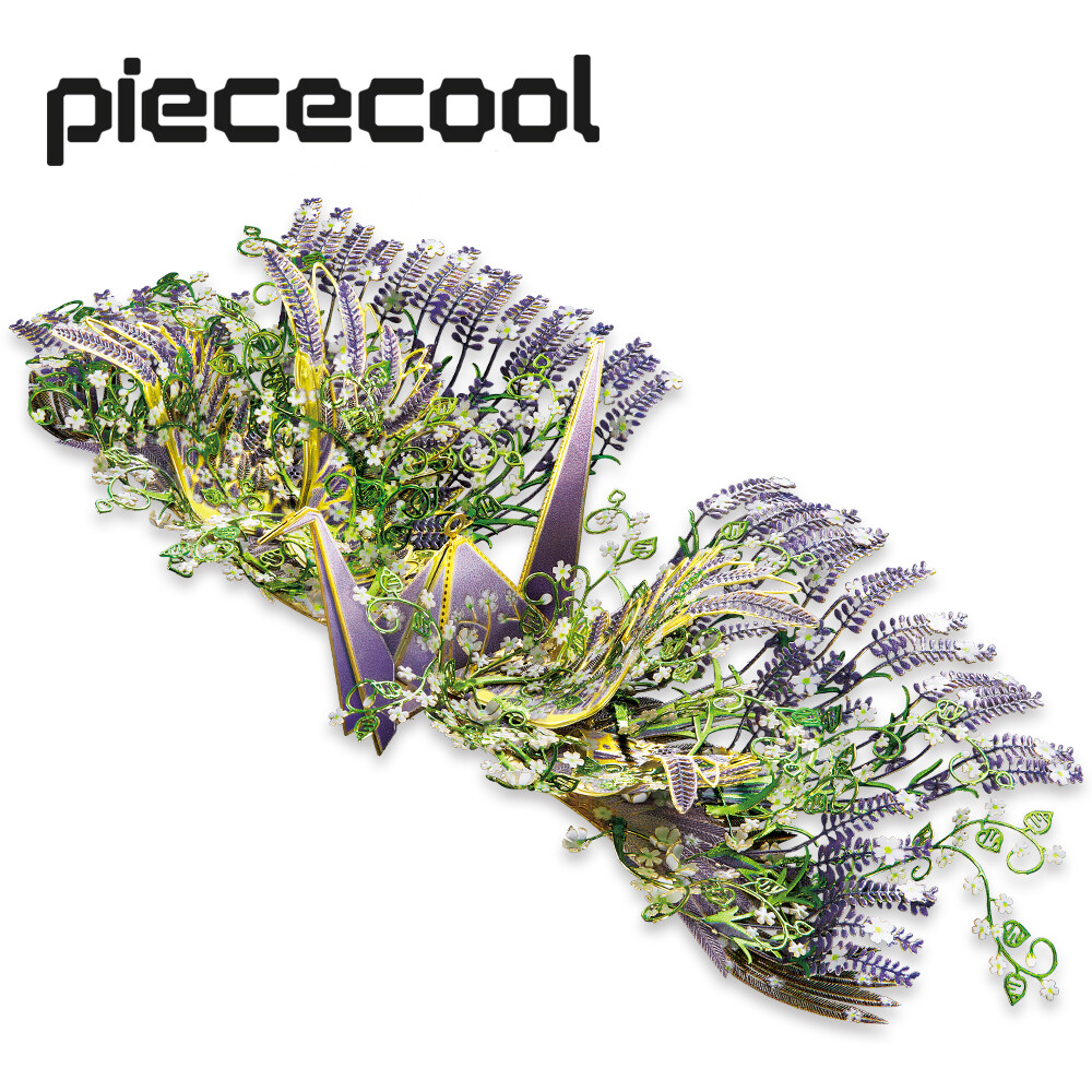 Piececool Tranh Ghép Kim Loại 3D Cho Người Lớn, Bộ Lắp Ghép Mô Hình Cây Hoa, Bộ Mô Hình Ghép Hình Thủ Công Tự Làm Cần Cẩu Hoa Oải Hương Quà Tặng Sinh Nhật Ngày Lễ Tình Nhân Cho Bé Gái