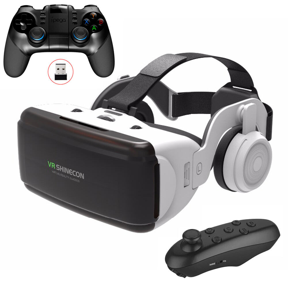 VR Shinecon Casque Mũ Bảo Hiểm 3D Kính Thực Tế Ảo Cho Điện Thoại Thông Minh Tai nghe điện thoại Kính Ống Nhòm trò chơi video Wirth Ống Kính