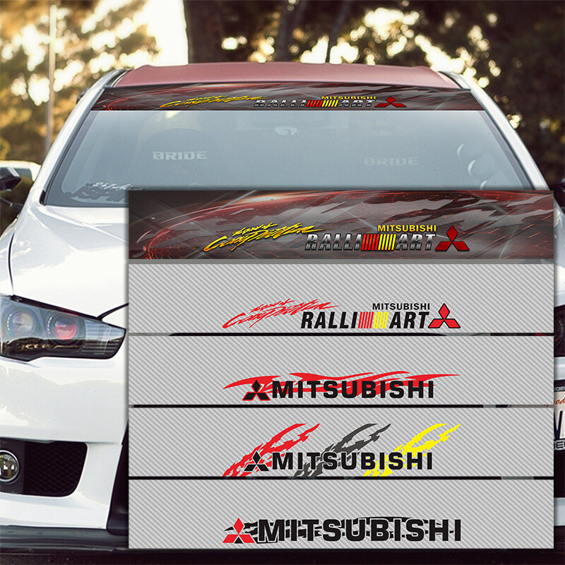 For Mitsubishi Car Styling Sticker Car Front Rear Glass Sticker Decals