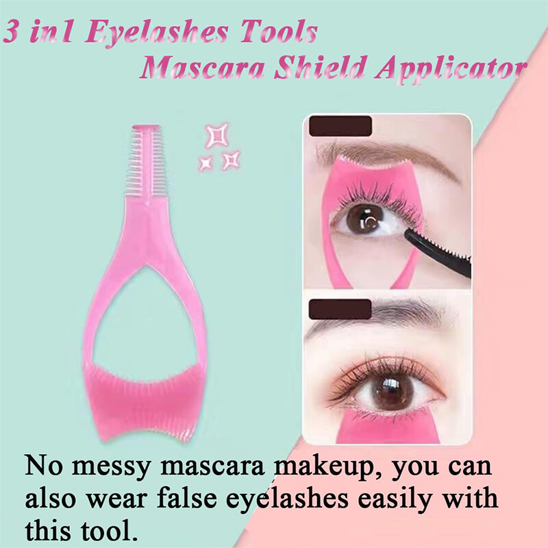 3in1 lông mi Công cụ Mascara lá chắn Applicator, mới Mascara lá chắn Applicator, nhựa Mascara Viện trợ lông mày công cụ vẽ, 3 trong 1 Mascara lá chắn Applicator bảo vệ lông mi