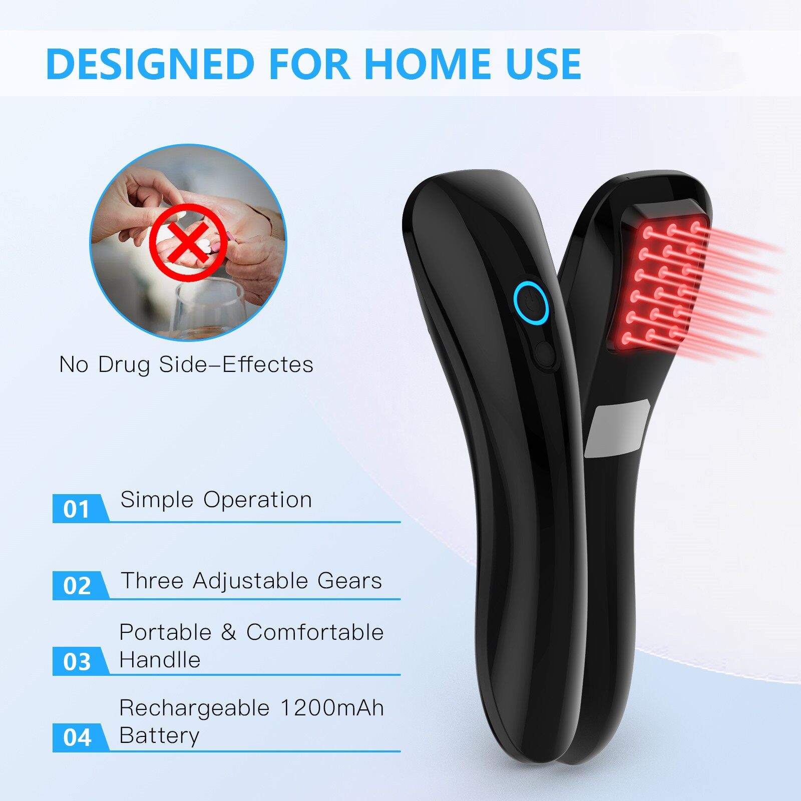 KTS Portable Low Intensity Red Light Therapy Device for Pain Relief Arthritis Cervical Pain Shoulder Soreness (620nmX18 pcs)USB Charging Use ราคา 2,350 บาท*ส่งฟรี