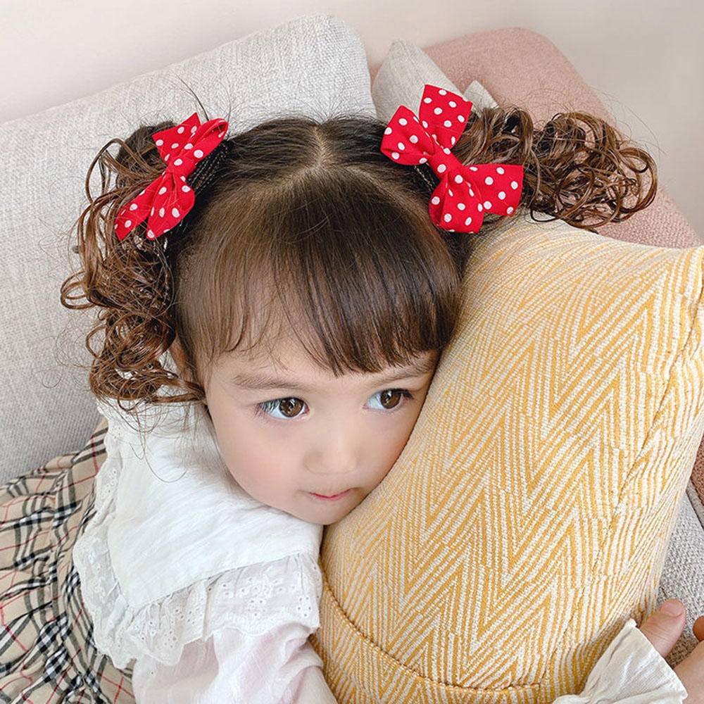 Baby Girls Bowknot Wig Hair Clips Lattice Pattern Bow Hair Accessories Hairpins Hairgrips Ornament For Kids ราคา 28 บาท*ส่งฟรี