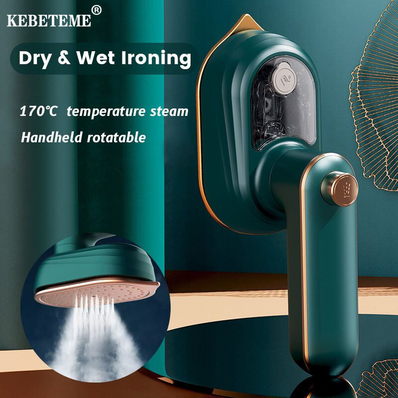 KEBETEME Bàn Là Cầm Tay Bàn Là Điện Cầm Tay Xoay Được Máy Ủi Hơi Nước Gia Đình Có Thể Thêm Nước Bàn Ủi Mini Bàn Là Ướt Và Khô