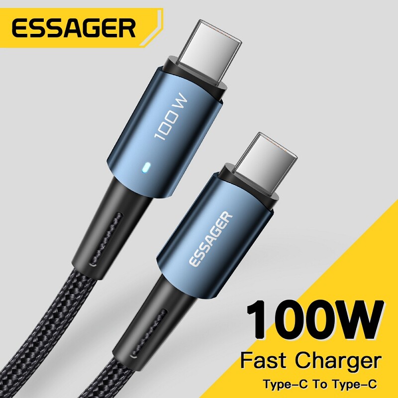 Essager cáp usb pd100w cáp sạc nhanh usb c sang type c pd qc4.0 3.0 usb-c sạc nhanh cho macbook pro samsung xiaomi cáp type c