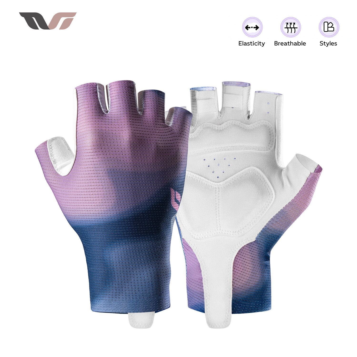  ROCKBROS TVI Găng Tay Nửa Ngón đạp xe cho nữ Găng tay thiết bị xe đạp xe đạp đường trường chống trượt bề mặt lưới thoáng khí chống sốc Găng tay thể thao găng tay leo núi 