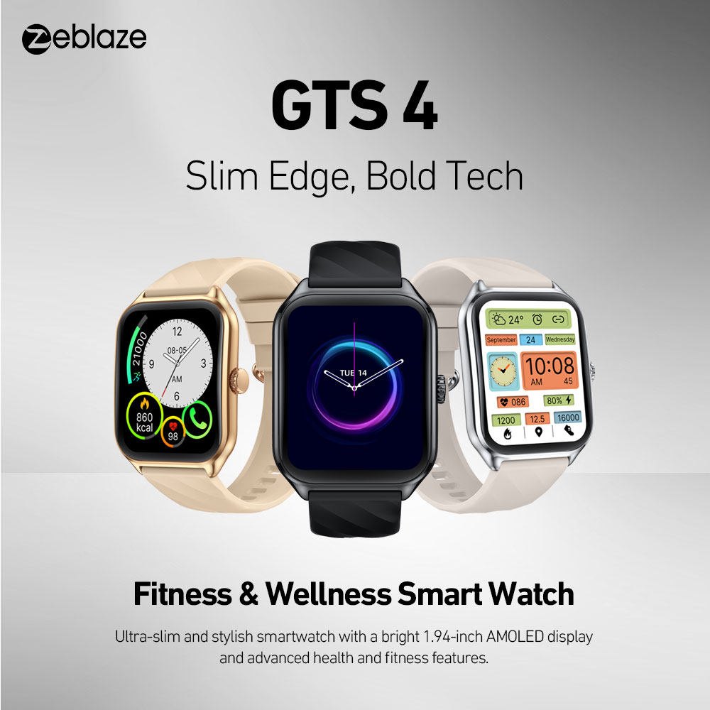 New Zeblaze Gts 4 Voice Call Smart Watch 1.94'' Amoled Hd Display 100+ Sports Modes Fitness Tracking Smart Watch for Men and Women ราคา 1,139 บาท*ส่งฟรี