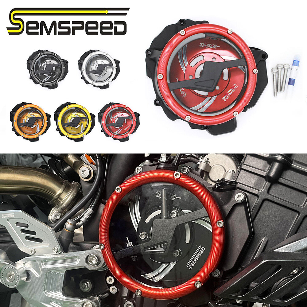 SEMSPEED Motorcycle Side Right Engine Clutch Guard Crankcase Cover Protector For CFMOTO 800NK 2023-2024 ราคา 8,337 บาท*ส่งฟรี