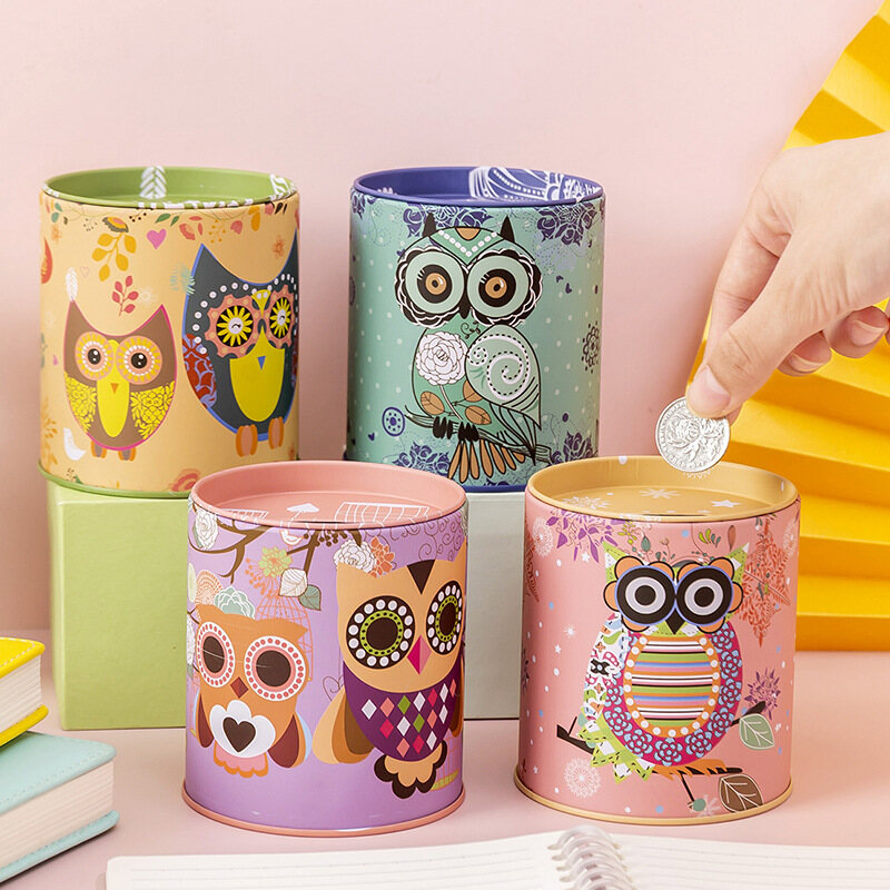 Heo đất hình cú hoạt hình heo đất búp bê dễ thương cho trẻ em