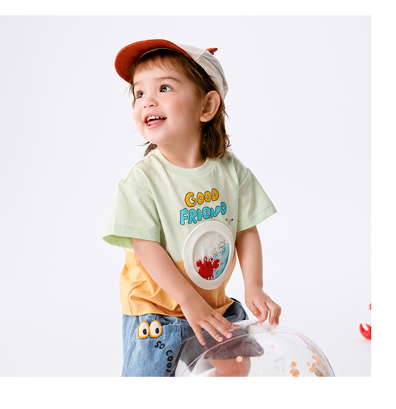 balabala Baby T Shirt Children Top Girl Clothing Boy Short Sleeve 2025 New Spring Summer Sweet Trendy · v8