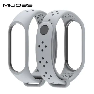 Mijobs Sports Strap for Xiaomi Mi Band 3 Mi Band 4 Silicone Strap Mi Band3 4 Watchband Bracelet Miband 3 4 Wristband Smart Watch Mi3/4 Accessory (4)