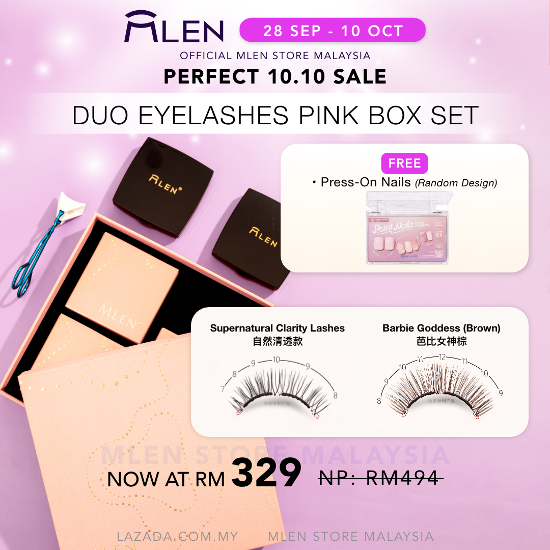 Gambar NEW ARRIVAL   MLEN Pink Box Set   2 Lashes Design (Supernatural Clarity   Barbie Goddess Brown) ???????
