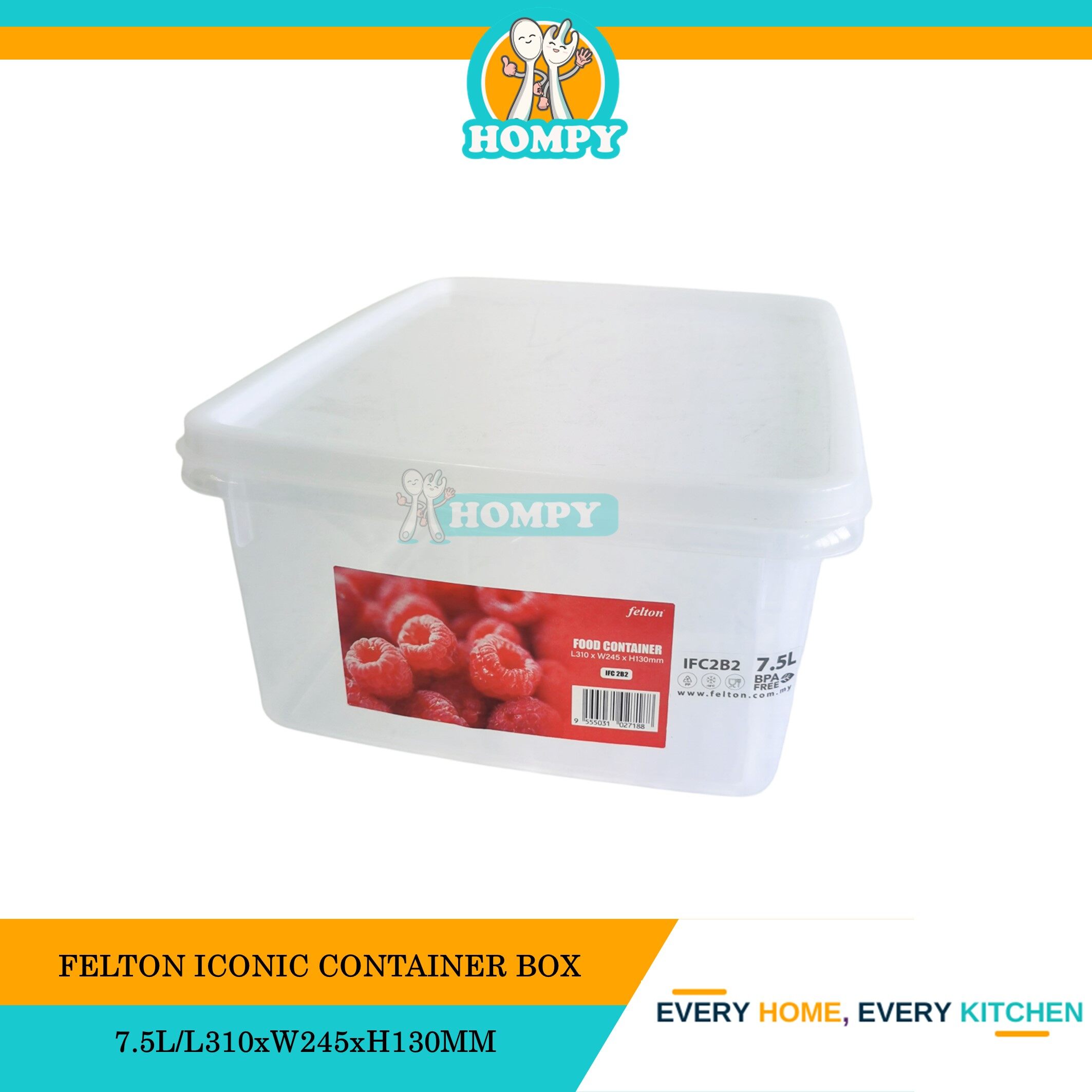 FELTON Multipurpose Plastic Container /Large Capacity Plastic Storage Box  FELTON Storage Container / Lava storage Box Bekas Plastik  1.5L/4L/4.5L/7.5L/12L/19L | Lazada