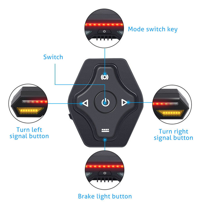 Đèn Hậu Xe Đạp, Đèn Báo Rẽ An Toàn Phụ Kiện Xe Đạp