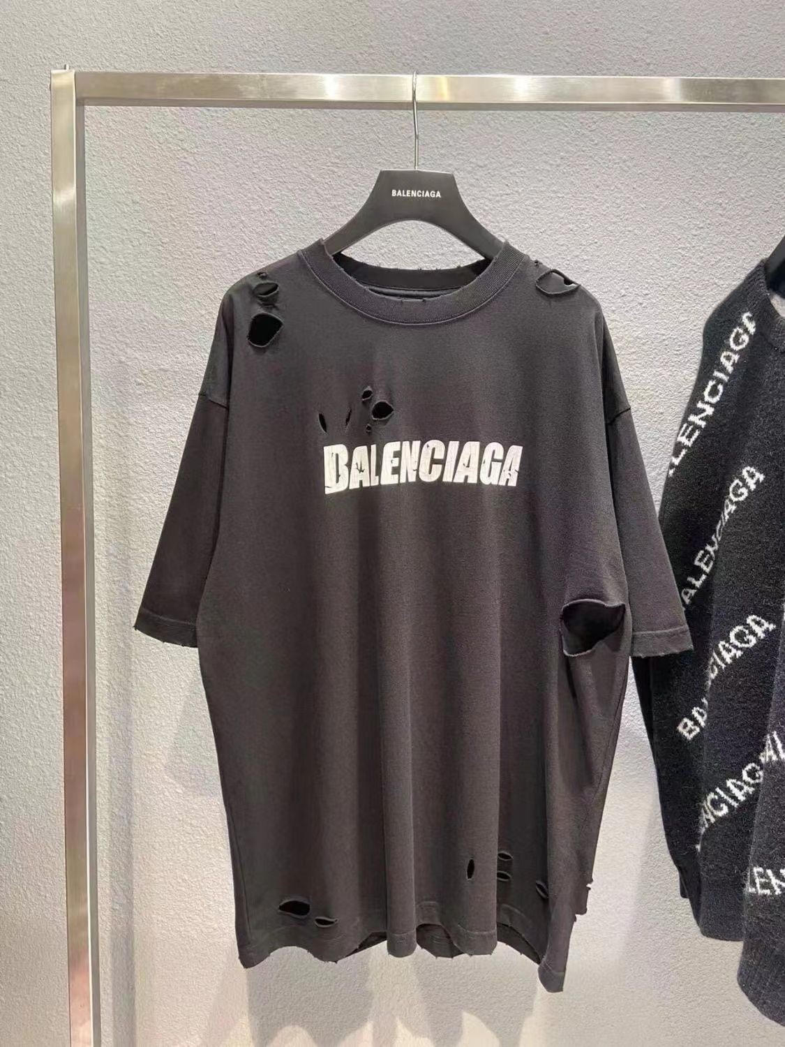 balenciaga t shirt with holes
