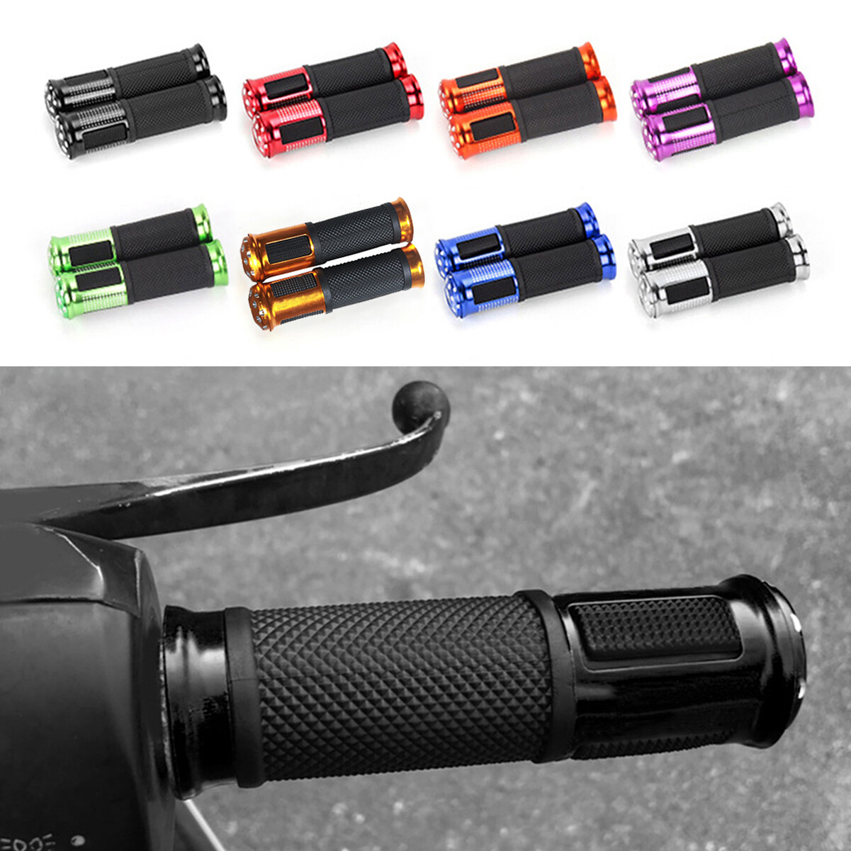 Motorcycle 22mm 7/8 Handle Bar grips Hand Grips Handgrips For Honda ADV150 Forza 300 250 125 Click Vario PCX 150 125 XADV750 CBR125R CB300R CB500X CB650FCB650R CBR650F CBR650R ราคา 213 บาท*ส่งฟรี