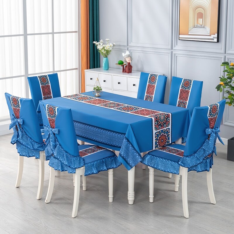 Gambar Mensal chair sets cover general eat table cloth art cushion stool set antependium cloth chair cover chair cushion suit household