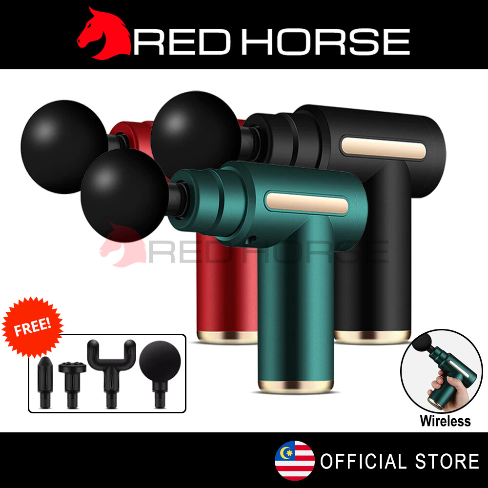 Gambar RED HORSE Mini Muscle Massage Gun Compact and Silent Portable Muscle Relaxation Vibration Massage Fitness Muscle Relax