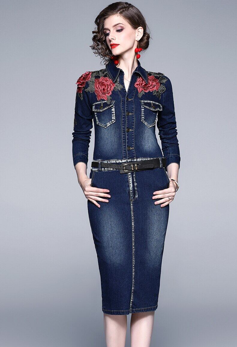 denim dress with tshirt