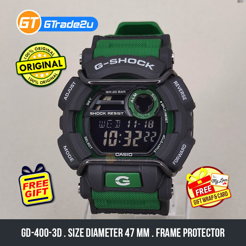 Casio G Shock Men Gd 400 3d Gd 400 3 Gd400 3d Digital Power Ranger Bullbar Gd400 Watch Blue Black Resin Band G Shock Watch For Man Jam Tangan Lelaki Casio Watch For Men