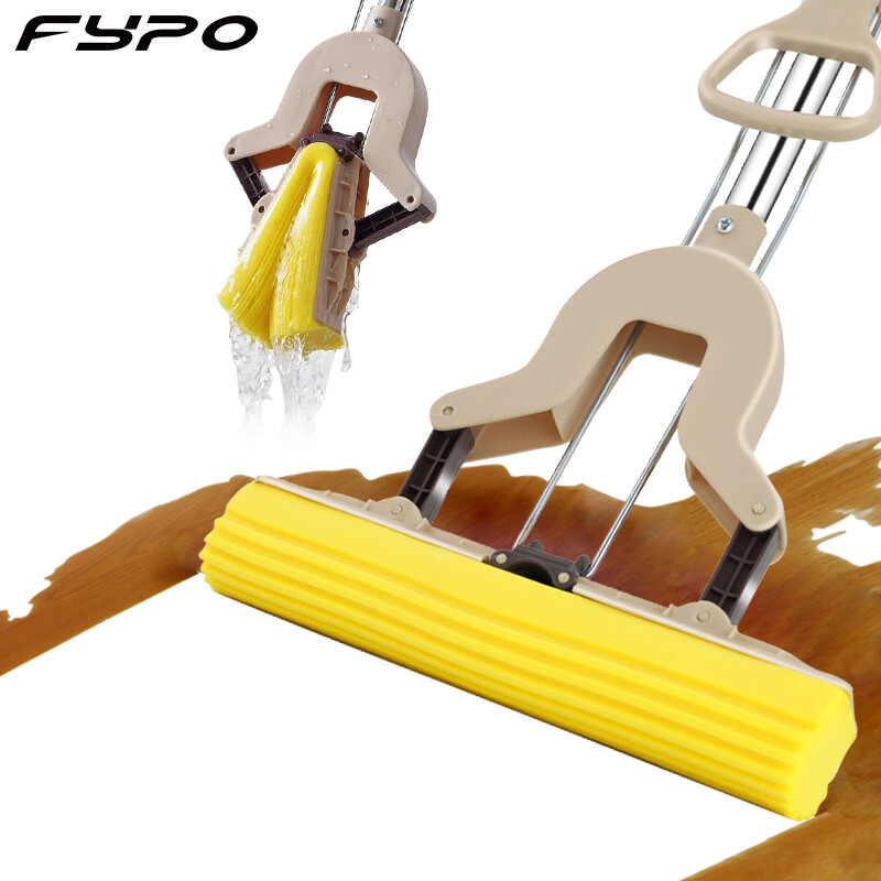 Fypo Sponge Mop with 1 extra Sponge floor cleaning Mops Squeeze Mop Hand-free Wash Household Lazy Mop Home Cleaning Tool ราคา 649 บาท*ส่งฟรี
