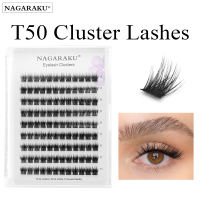 NAGARAKU DIY Cluster Eyelash Extension Dovetail Segmented Lashes Volume Natural Lighter Bundles Makeup Tools Halloween