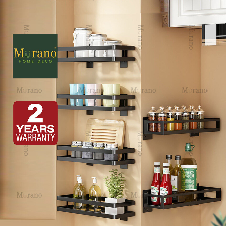 Gambar Murano Kitchen Storage Spice Rack Wall Mounted Spice Rack Bathroom Storage Organizing Rack rak