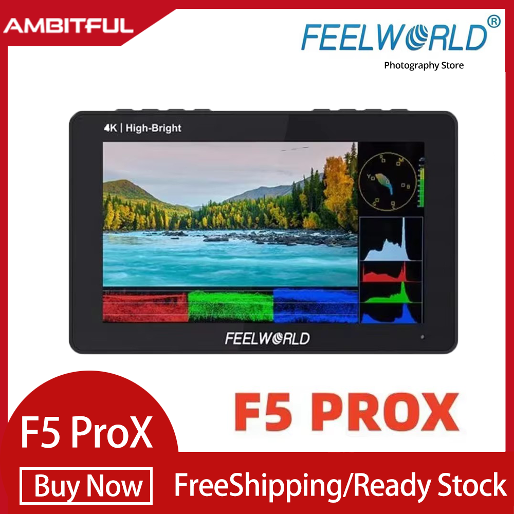 FEELWORLD F5 PROX 5.5" 1600nit High Bright Full HD IPS Panel Touch Screen DSLR Camera Field Monitor 4K HDMI 3D LUTs - ยี่ห้อ AMBITFUL ราคา 5,511 บาท*ส่งฟรี