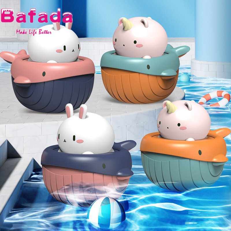 Bafada Cute Bath Toys Shower Baby Splashing Toys Animal Swimming Bathing Toy Floating Playing Interesting Bathroom Bath Tub Toy For Toddler 0 12 Month Baby ราคา 187 บาท*ส่งฟรี