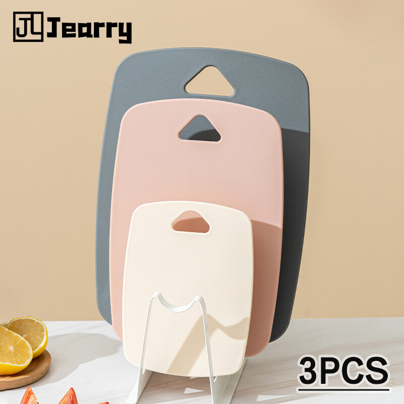 Jearry Wheat PP Plastic Chopping Board Antibacterial 3Pcs Set Non Slip Kitchen Utensils ราคา 139 บาท*ส่งฟรี