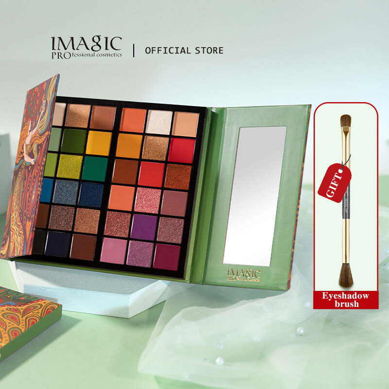Gambar IMAGIC Matte Shimmer Eyeshadow Pearlescent Rainbow Holy Grail Eye Shadow Palette 36 Colors