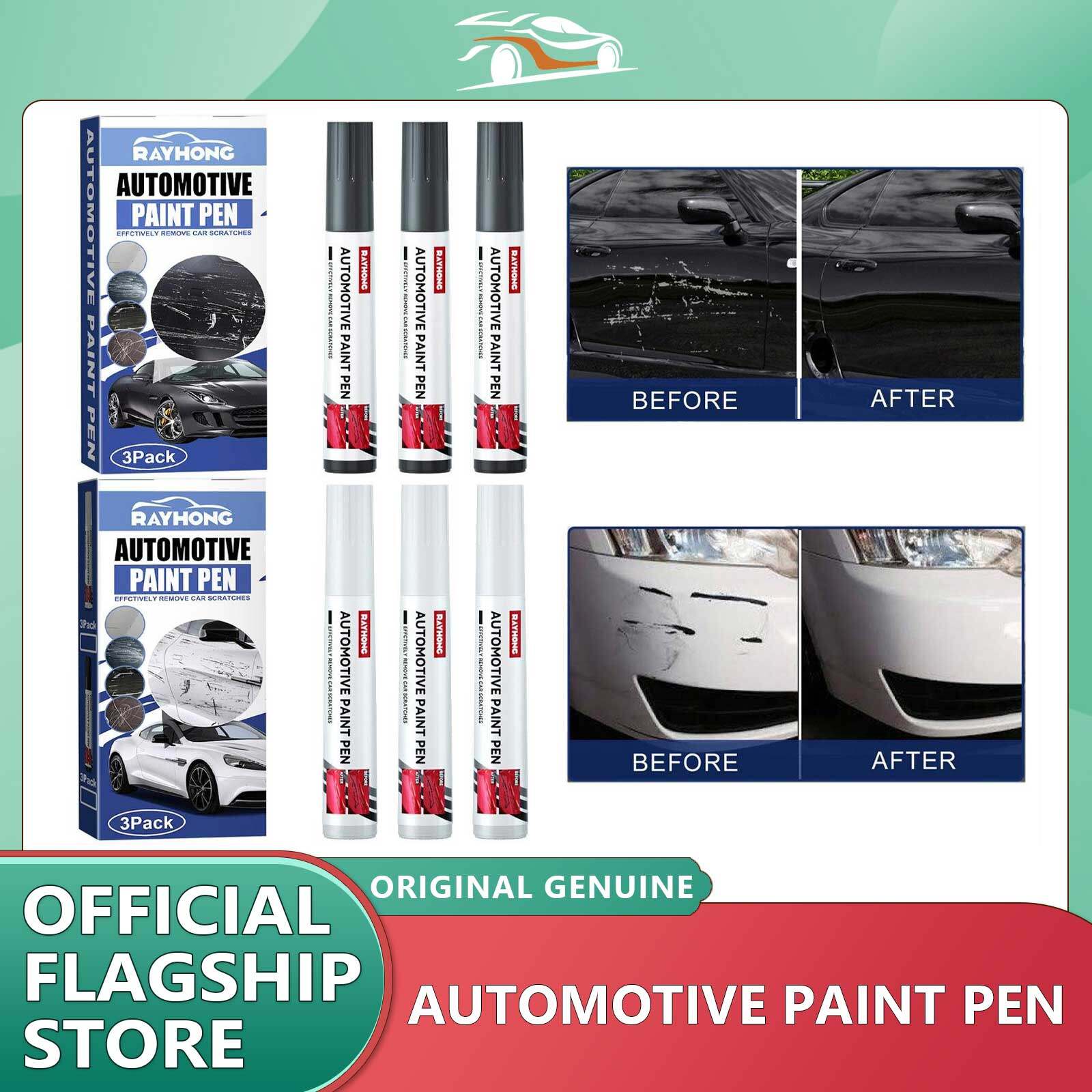 Rayhong Car Remover Scratch Repair Paint Pen Touch Up Pen Repair Maintenance Paint Care Automobile Accessories Black White 3 Pieces Paint Pen Paint For Cars Paint Scratch Repair Waterproof Auto Scratch Remover Pen Black/White ราคา 164 บาท*ส่งฟรี