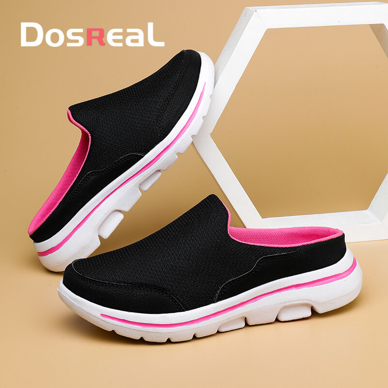 DOSREAL Sneakers for Men and Women Lightweight Summer Couples Casual Shoes Walking Shoes Plus Size 35-48 Fashion Ladies Half Slippers ราคา 551 บาท*ส่งฟรี