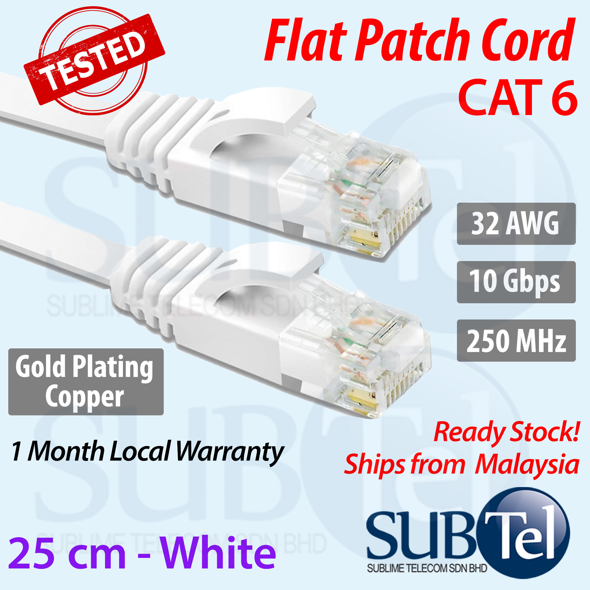 Cables Ethernet Cable CAT6 LAN Cable CAT 6 RJ45 250MHz 1000Mbps Network Ethernet Patch Cord for Computer Router Kable Ethernet 1M 2M 3M Cable Length: 50cm, Color: White