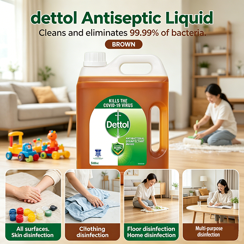 Dettol 5L Brown Antiseptic Germicide Kills 99.9% of Bacteria Household Cleaner Essential