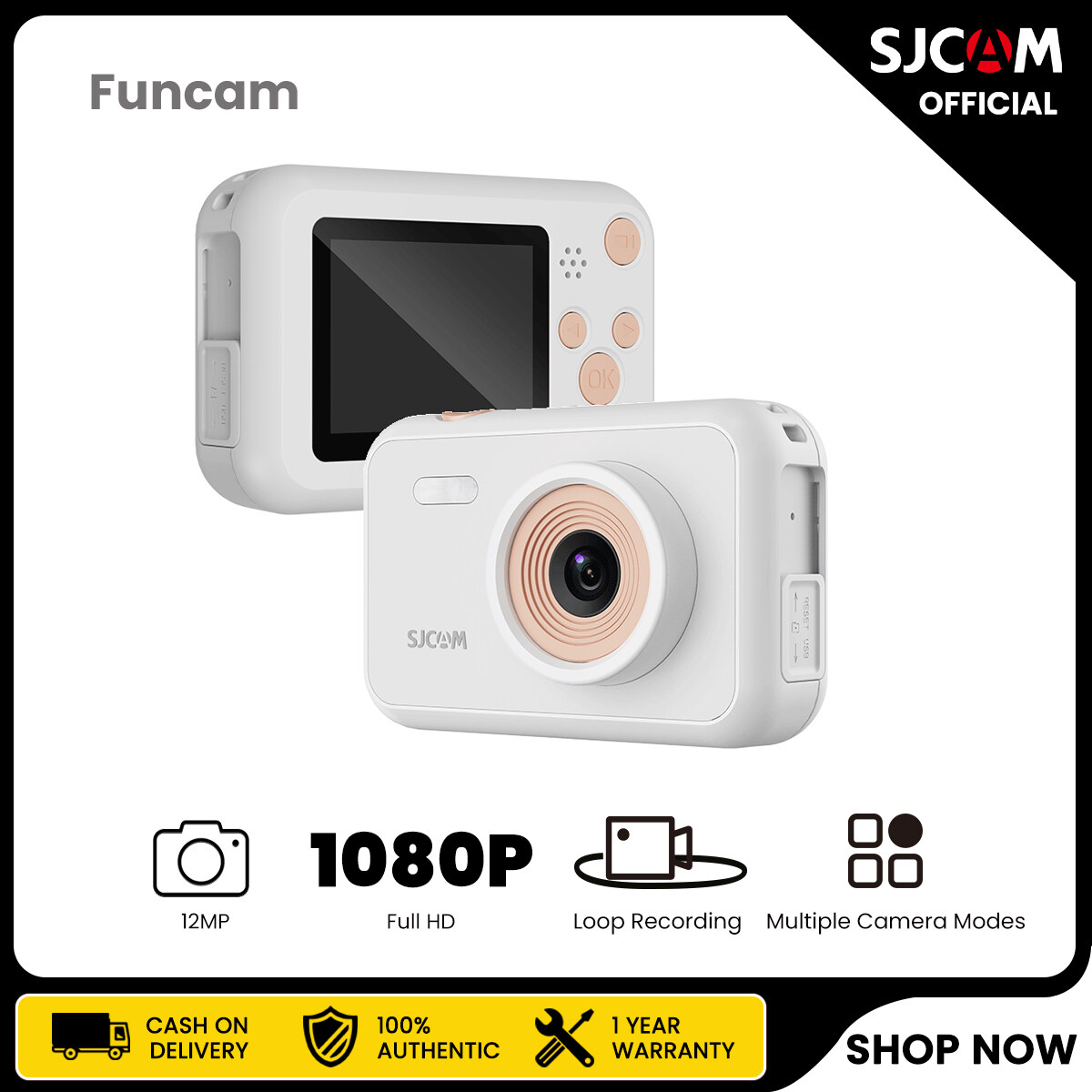 SJCAM FunCam 1080P High Resolution Kids Digital Camera Portable Mini