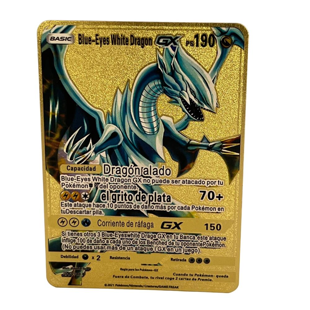 10000Spanish Pokémon Cards Metal Pokemon Letters Spanish Pokemon Iron Cards  Mewtwo Pikachu Gx Charizard Vmax Cartas