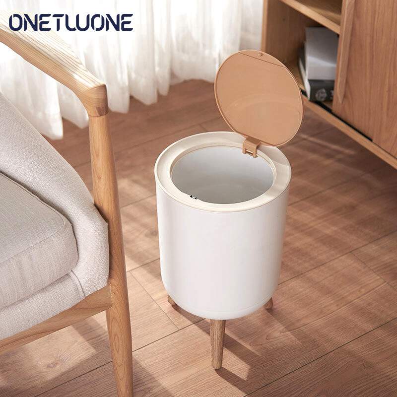 Onetwone 7L Press type Trash can Round Recycling bin with Bracket Bedroom Garbage Bin Japanese Style Waste Bin kitchen Trash can Bathroom garbage bin ราคา 489 บาท*ส่งฟรี