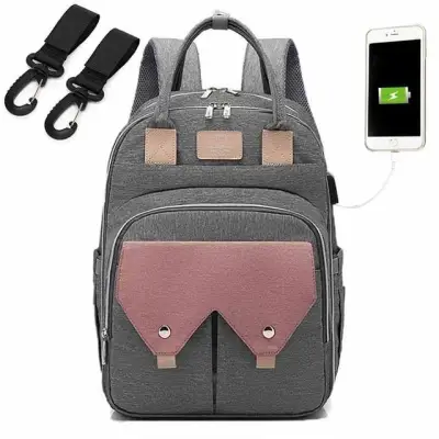 Nappy Backpack Bag Mummy Large Capacity Bag Mom Baby Multi-Function Waterproof Outdoor Travel Diaper Bags For Baby Care (15)