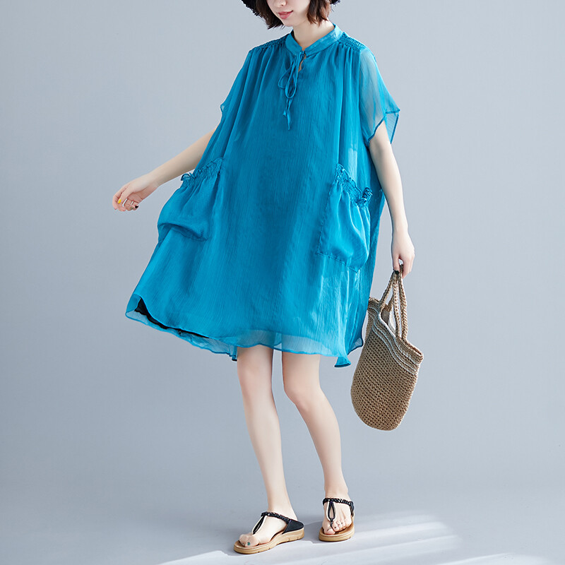 chiffon double layer dress